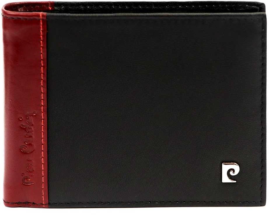 Natūralios odos vyriška piniginė Pierre Cardin TILAK30 8806, juoda/raudona