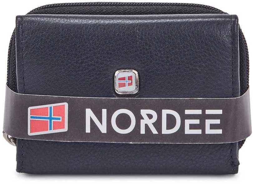 Natūralios odos vyriška piniginė RFID Nordee GW-924, juoda