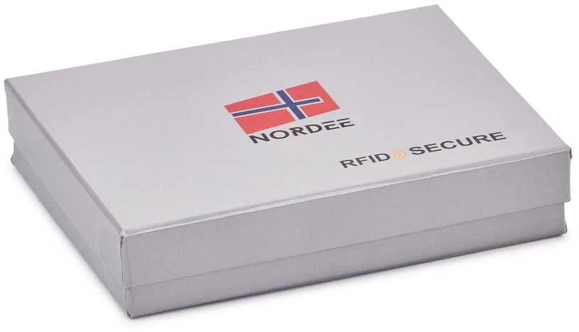 Natūralios odos vyriška piniginė RFID Nordee GW-1953, juoda