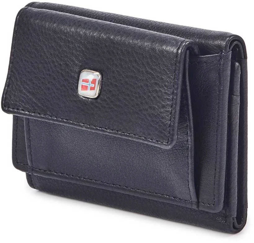 Natūralios odos vyriška piniginė RFID Nordee GW-5617, juoda