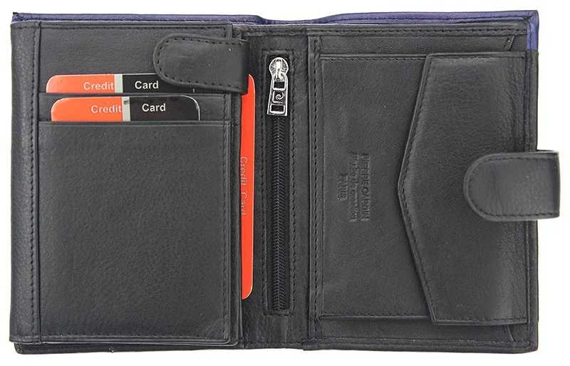 Natūralios odos vyriška piniginė RFID Pierre Cardin SAHARA TILAK14 326A, juoda/raudona