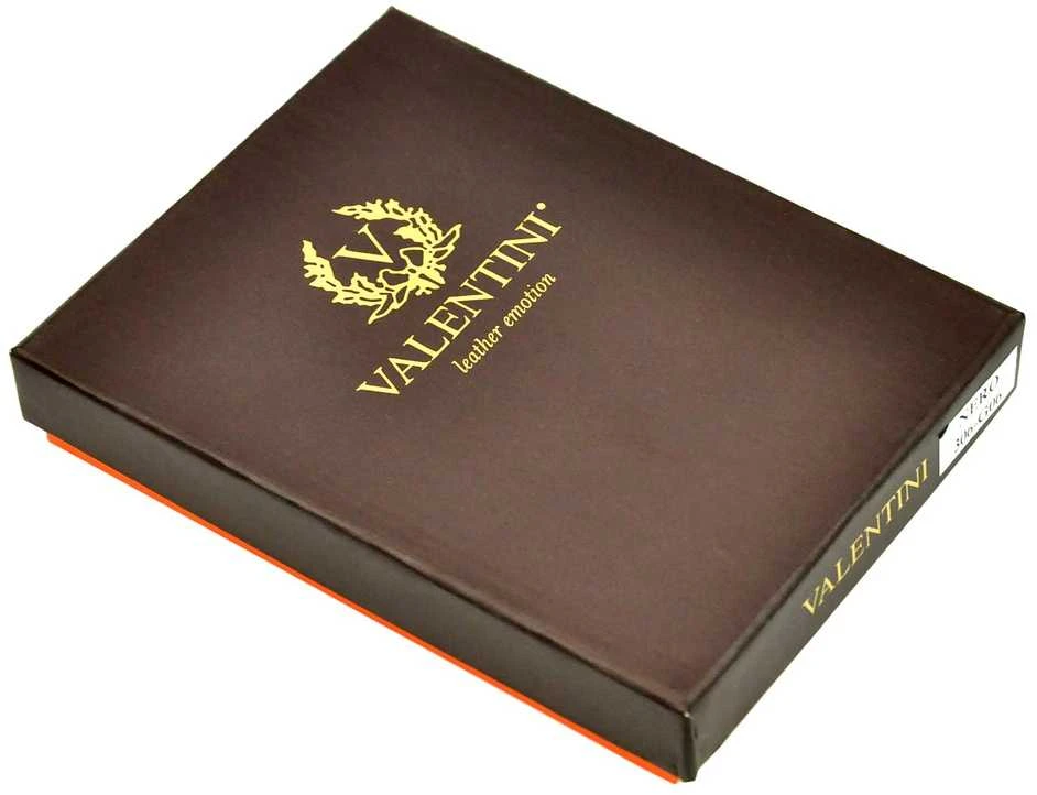 Natūralios odos vyriška piniginė Valentini 306 475, juoda