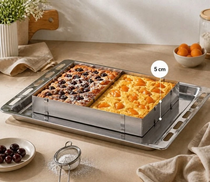Reguliuojama kepimo forma biskvitams ir tortams, 18–53 cm