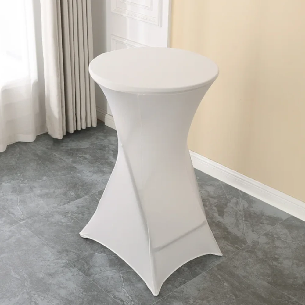 Tamprus baro staliuko užvalkalas renginiams, baltos spalvos, 80 x 110 cm