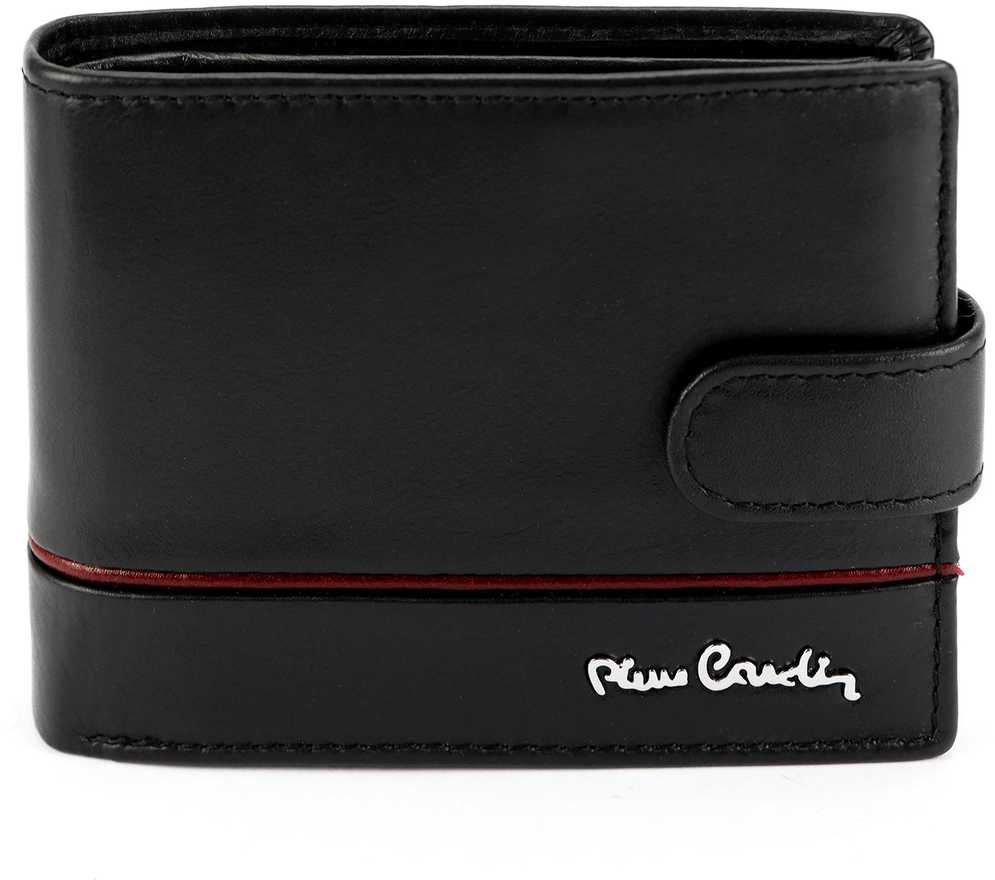 Vyriška odinė piniginė Pierre Cardin YS605 324A juoda + raudona