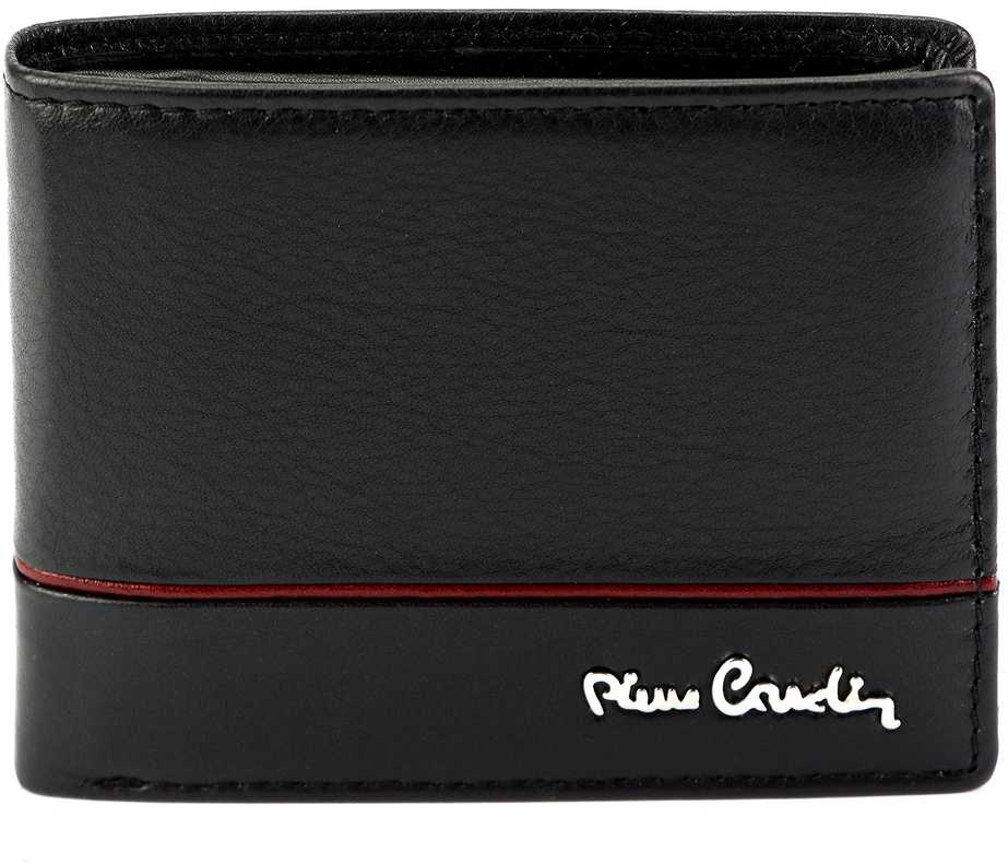 Vyriška odinė piniginė Pierre Cardin YS605 323 juoda raudona