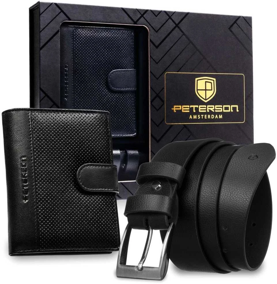 Vyriškas dovanų rinkinys Peterson PTN SET N4L-DOT juodas