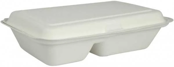 Dėžutė maistui iš cukranendrių 251x162x63 mm, 2 skyrių, Abena, 50 vnt
