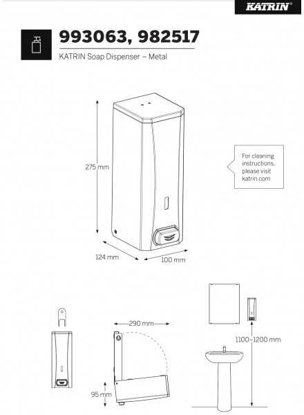Dispenser t/sæbe & foam Katrin rustfri 993063