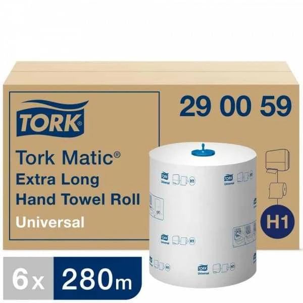 Popieriniai rankšluoščiai TORK UNIVERSAL H1, 290059, 1 sl., 1220 serv., 21 cm x 280 m, balta sp.