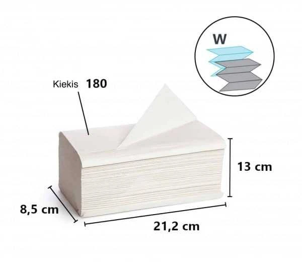 Servetėlės Tork Multifold Advanced Soft H2 (120398), 2 sluoksniai, baltos spalvos, 180 lapelių