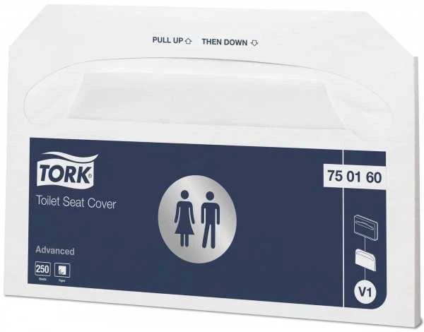 Unitazo sėdynės užtiesalas TORK V1 ADVANCED, 250 vnt., 750160