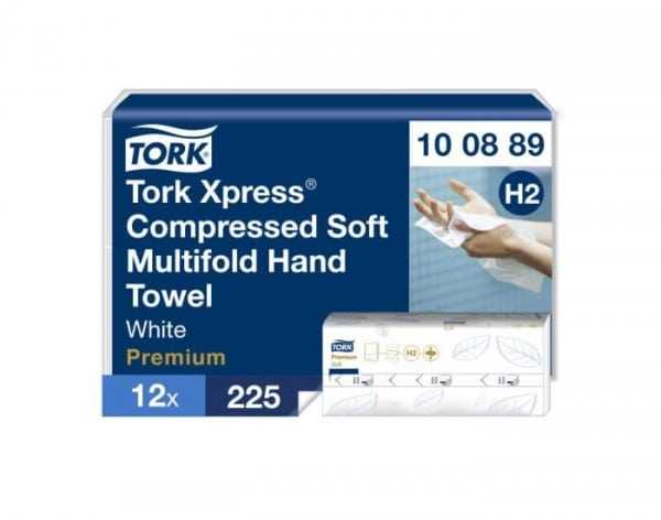 Rankų valymo servetėlės TORK PREMIUM SOFT,H2 100289, 150 serv., 2 sl.,150 serv., 21.2 x 25.5 cm, balta sp.