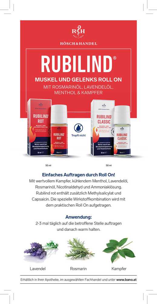 Bano Healthcare RUBILIND CLASSIC raumenų ir sąnarių gelis