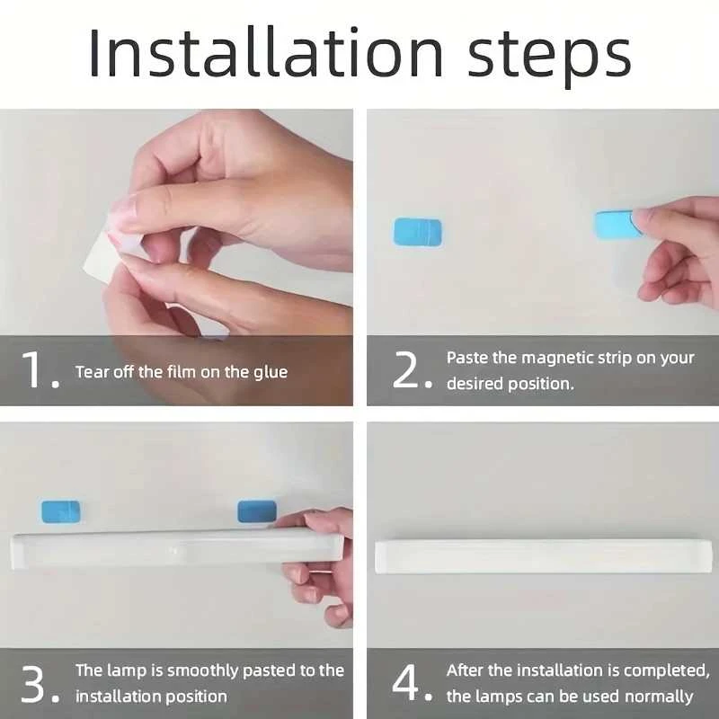 Belaidė magnetinė LED USB įkraunama lempa su jutikliu , 30 cm