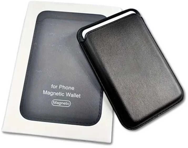 Magnetinis kortelių dėklas - piniginė išmaniesiems telefonams , juodas