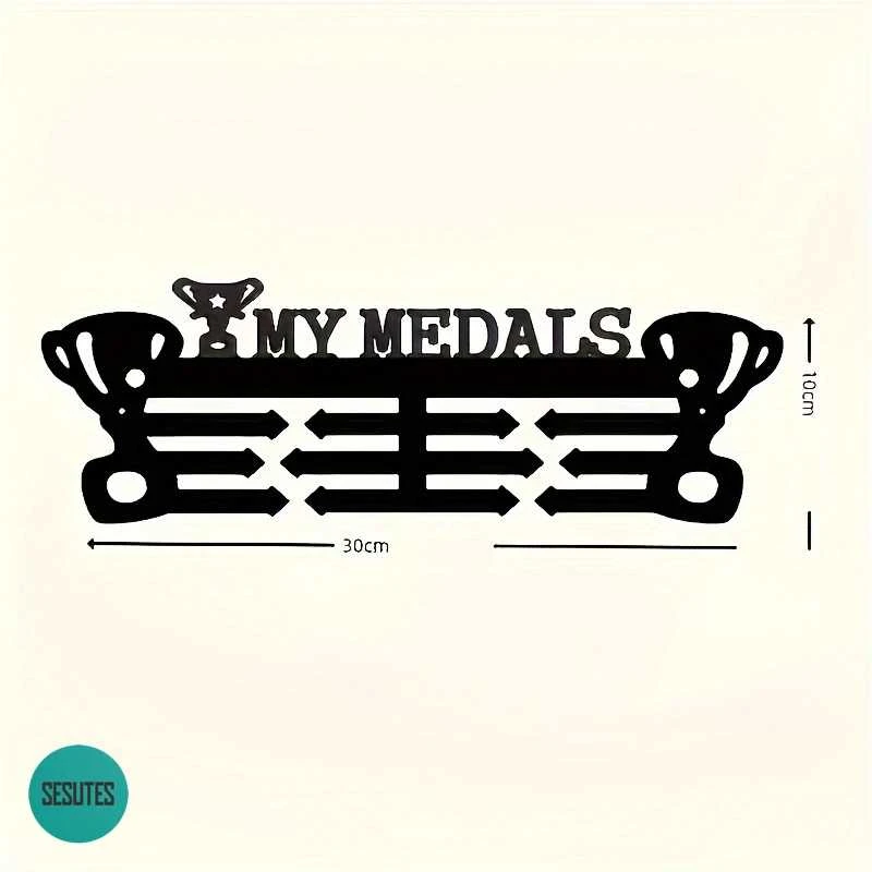 Medalių kabykla, juoda , metalinė