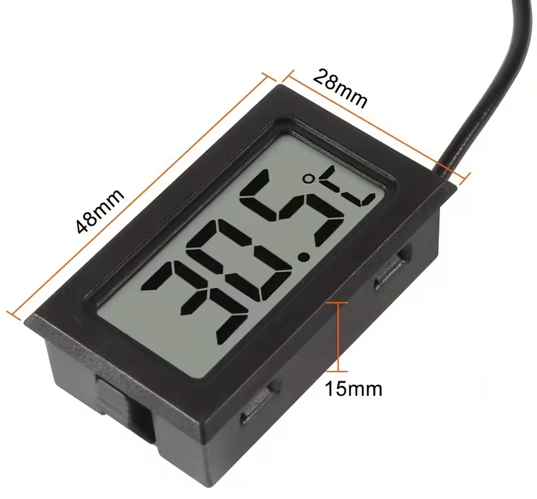 Mini skaitmeninis lauko temperatūros termometras su LCD ekranu