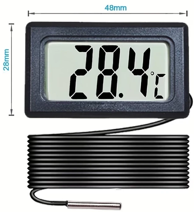 Mini skaitmeninis lauko temperatūros termometras su LCD ekranu
