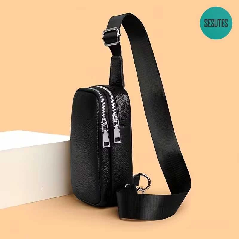 Natūralios odos rankinė , BlackZip2