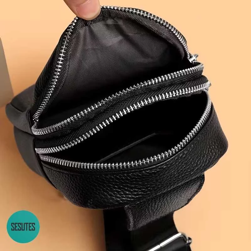 Natūralios odos rankinė , BlackZip2
