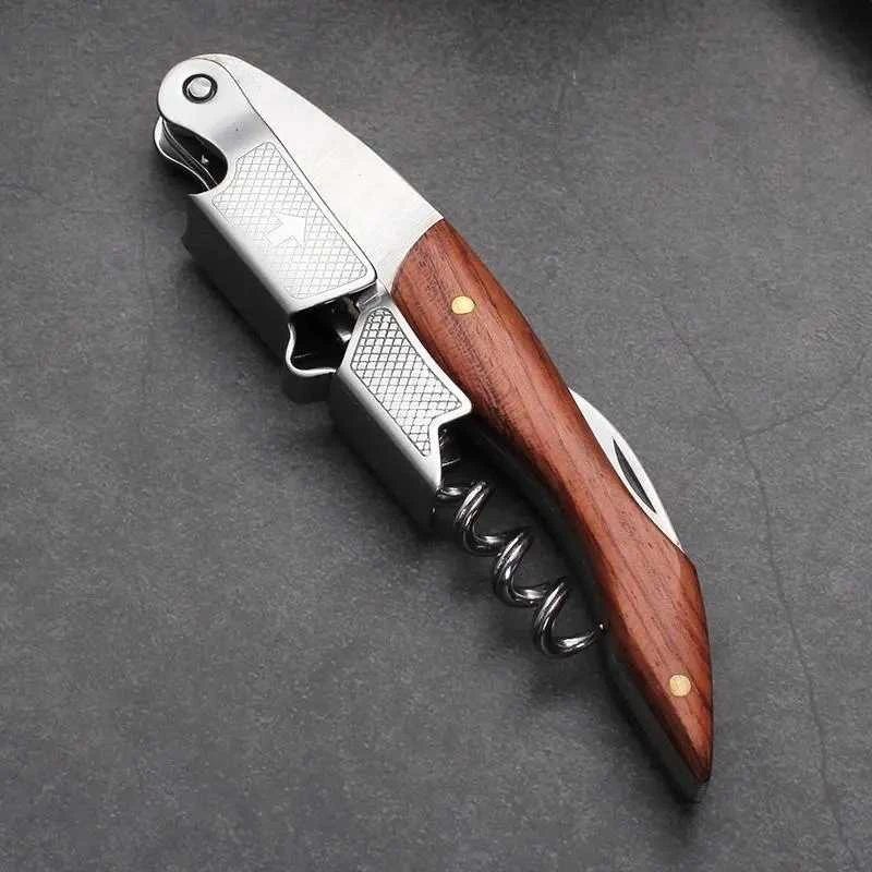 Nerūdijančio plieno vyno atidarytuvas , kamščiatraukis , alaus butelių atidarytuvas , Rose Wood