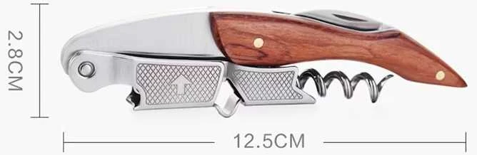 Nerūdijančio plieno vyno atidarytuvas , kamščiatraukis , alaus butelių atidarytuvas , Rose Wood