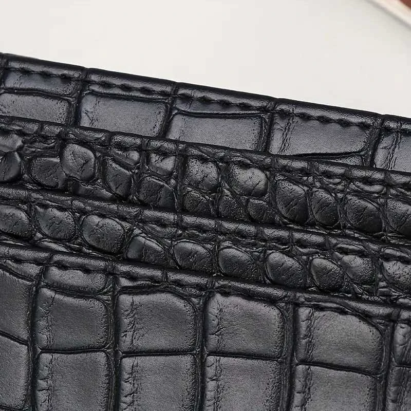Piniginė, kortelių dėklas juodas - CROCO