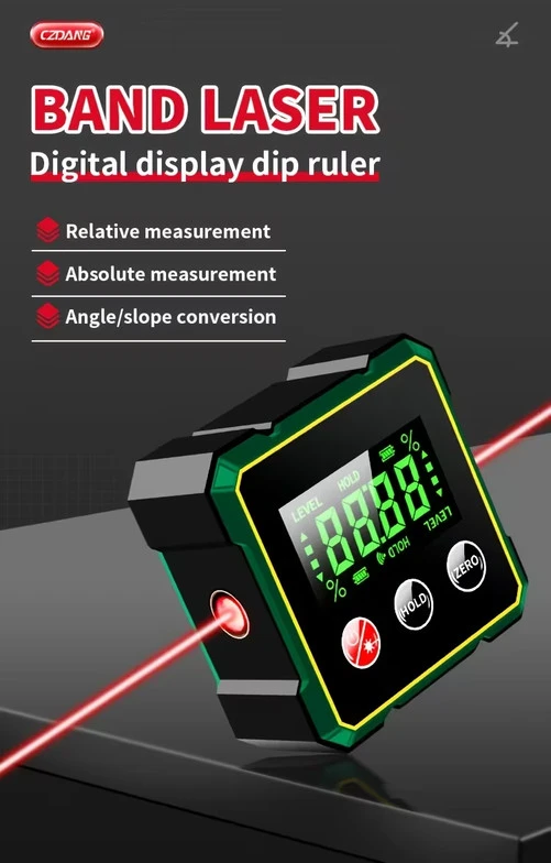 Skaitmeninis LCD gulsčiukas su magnetu ir lazeriu , mini - VIVIAN2
