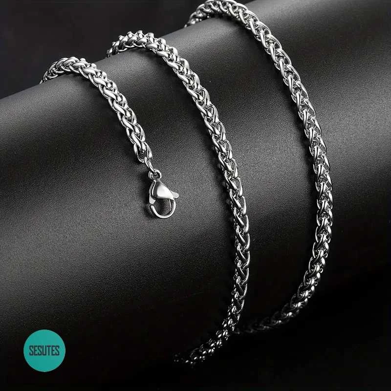 Titano plieno grandinėlė, 4 mm pločio, 56 ​​cm ilgio