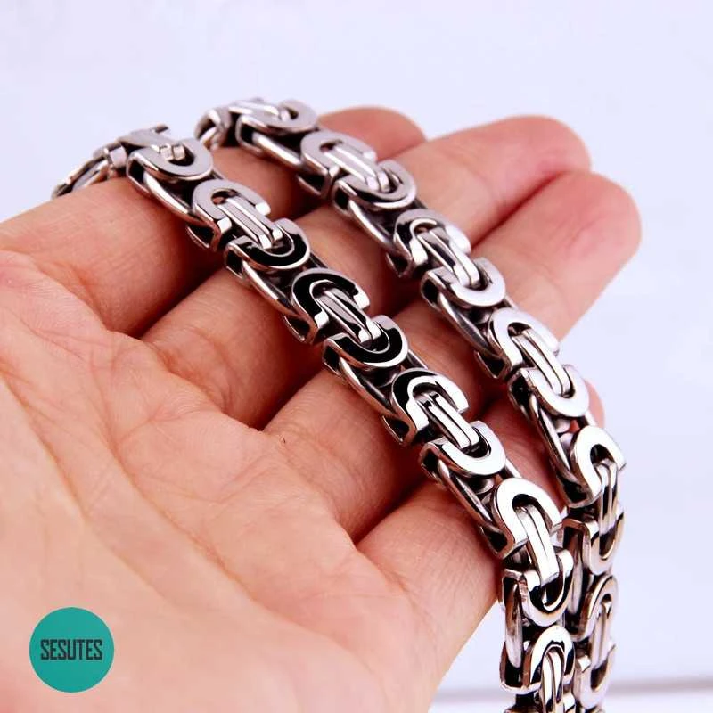 Titano plieno grandinėlė, 6 mm pločio, 55 ​​cm ilgio , Snake