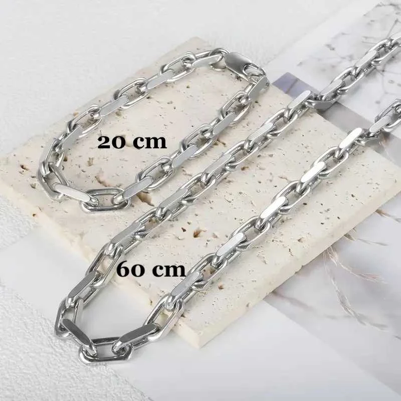 Titano plieno grandinėlė 60 cm ir apyrankė 20 cm , 7 mm pločio