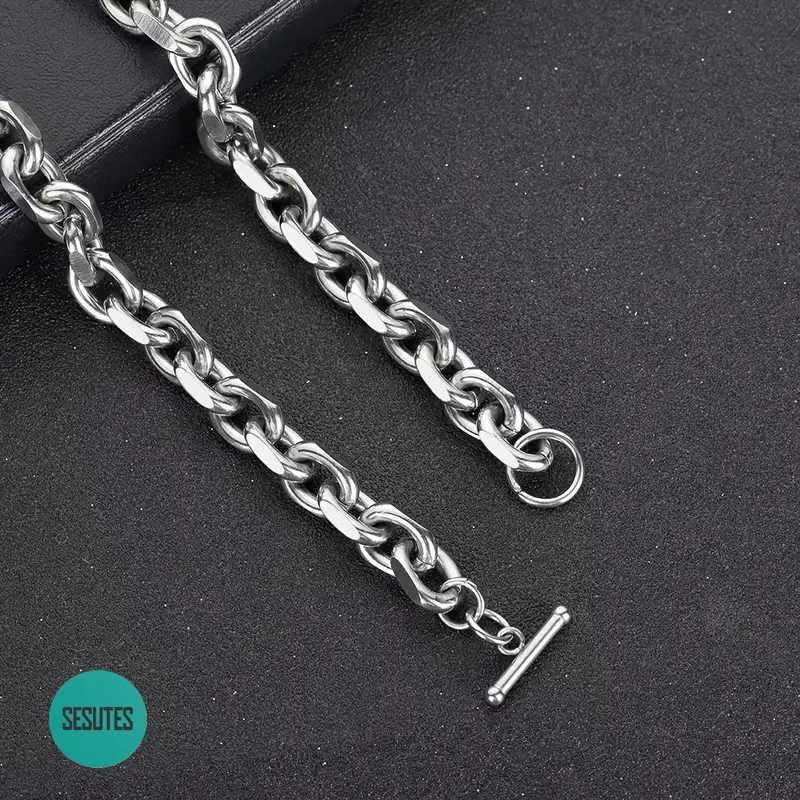Titano plieno grandinėlė, 8 mm pločio, 46 ​​cm ilgio