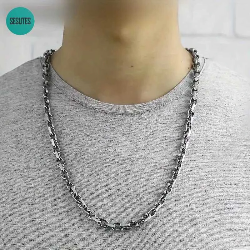 Titano plieno grandinėlė , 8 mm pločio, 60 ​​cm ilgio