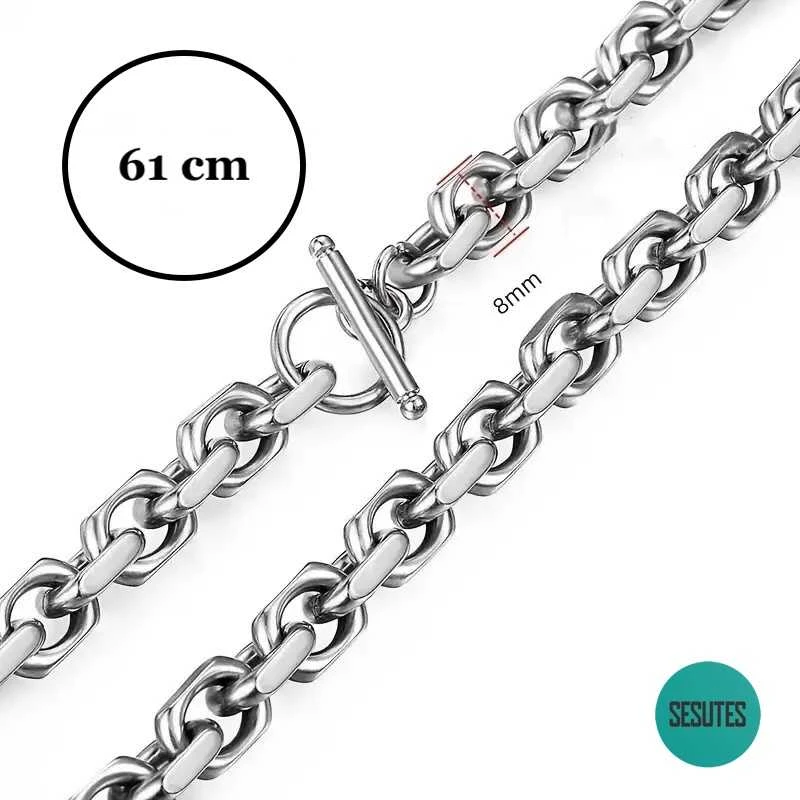 Titano plieno grandinėlė, 8 mm pločio, 61 ​​cm ilgio