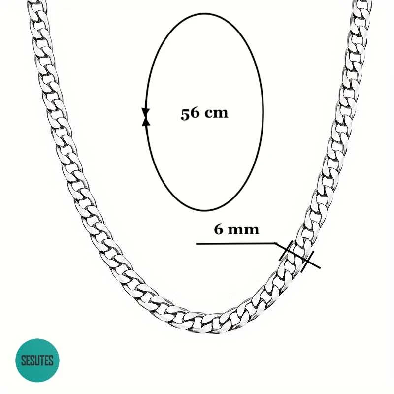 Titano plieno grandinėlė , TT , 6 mm pločio, 56 ​​cm ilgio