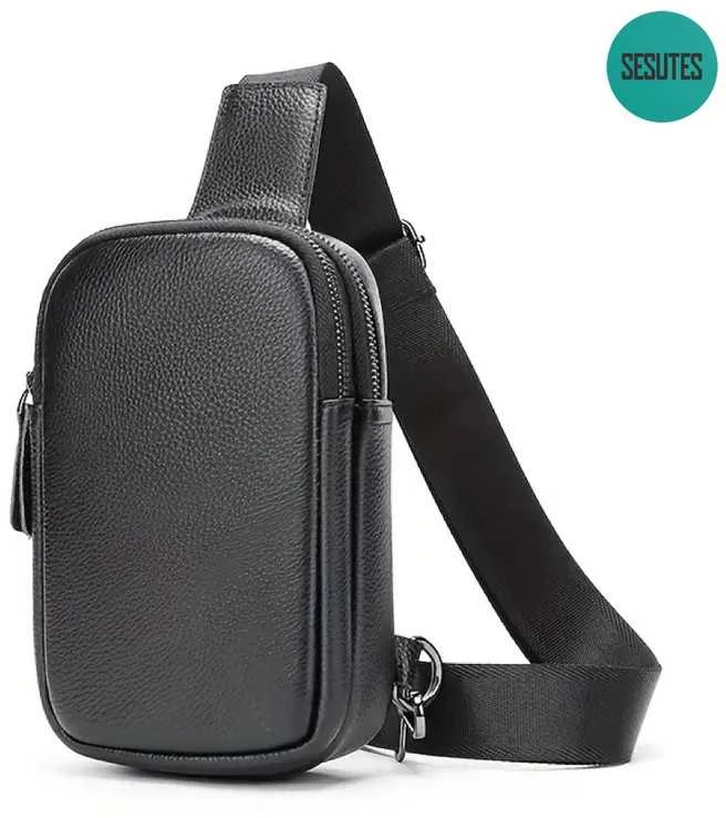 Vyriška, natūralios odos rankinė , BlackZip