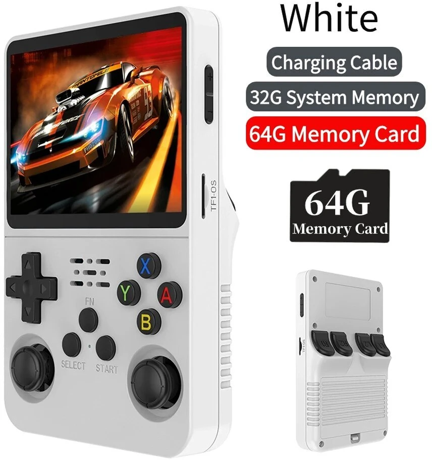 Atvirojo kodo R36S retro delninė žaidimų konsolė 3,5 colio IPS ekranas Linux 3D dvigubos sistemos nešiojamas vaizdo grotuvas, palaikymas 15 000 ir daugiau žaidimų