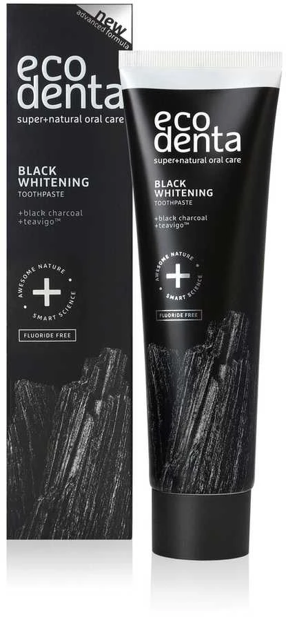 Balinanti juoda dantų pasta be fluoro Ecodenta Ekstra 100 ml