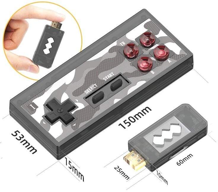 Belaidė klasikinių retro TV žaidimų konsolė Data Frog Y2HD Plus, 1800+ skirtingų žaidimų