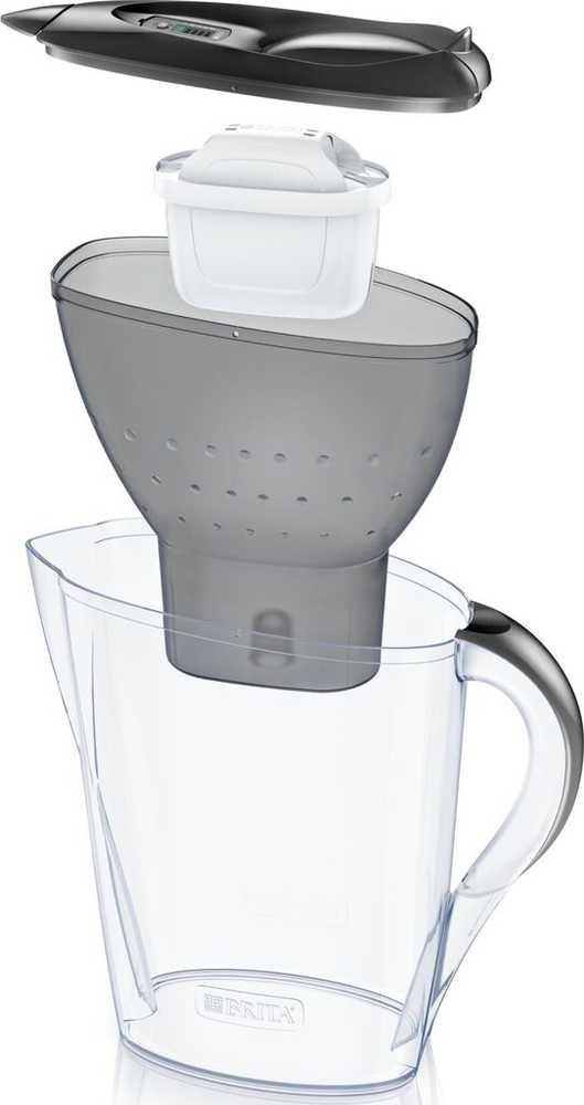 BRITA vandens filtravimo ąsotis „Marella“ grafito spalvos + 3 kasetės