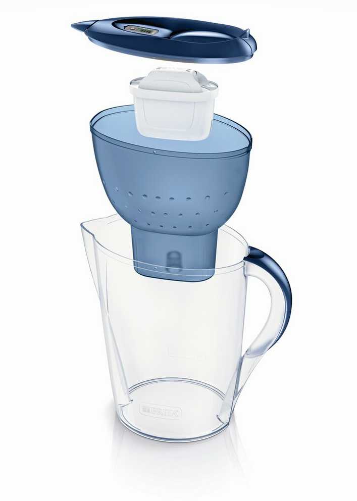 Vandens filtravimo ąsotis BRITA Marella XL 3.5L, melsvas su vandens filtru MAXTRA+ 1 vnt.