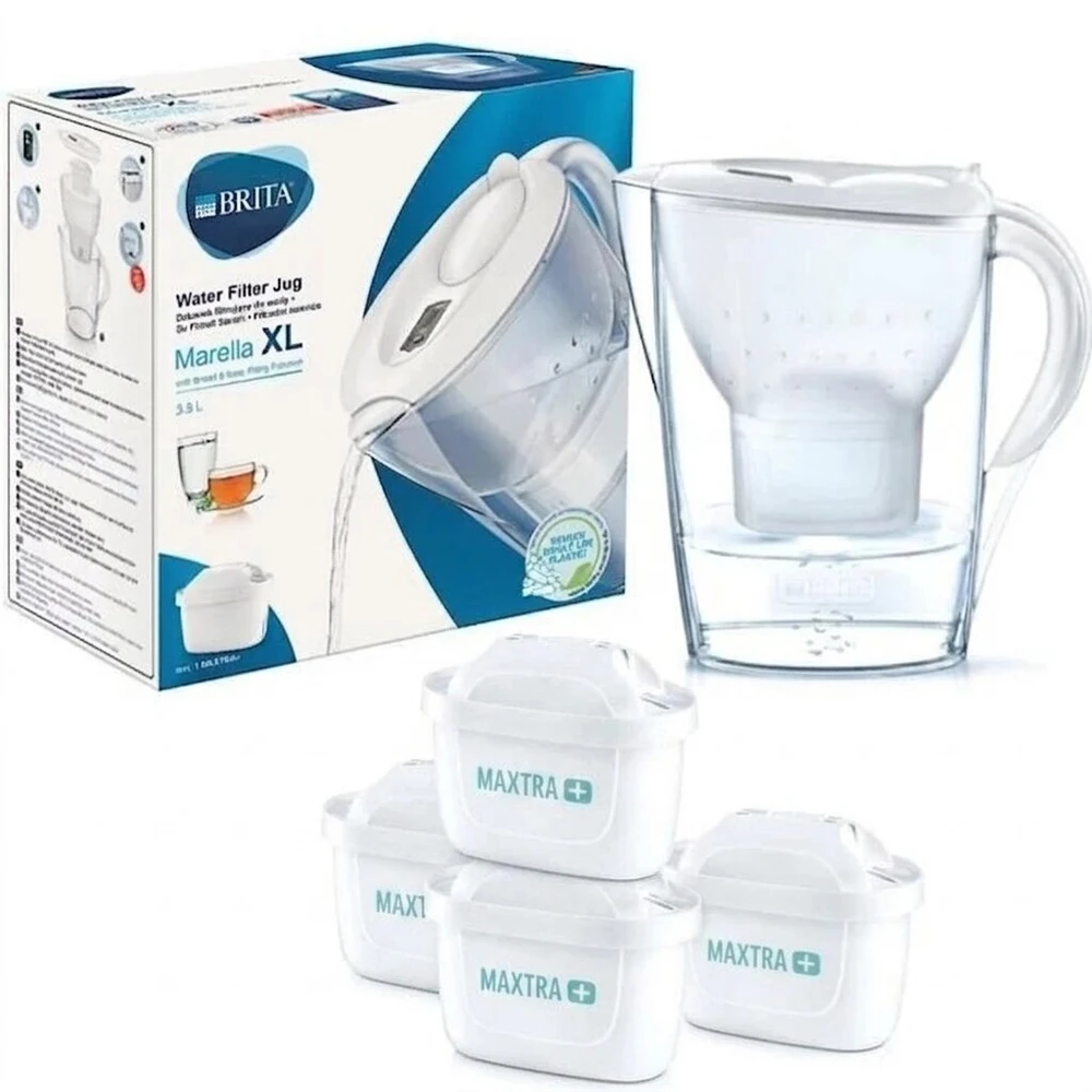 Brita Marella XL, 3,5L, baltas + 4vnt filtrai