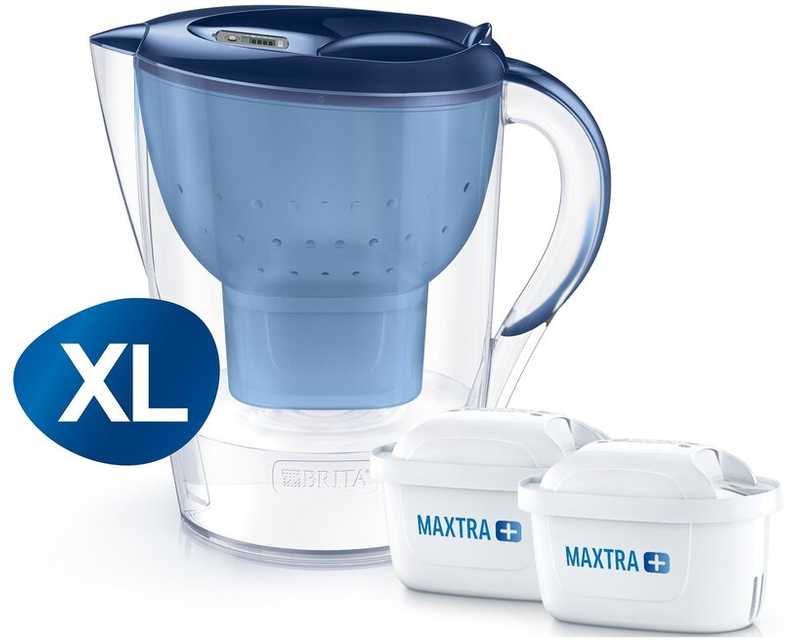 BRITA vandens filtravimo ąsotis Marella, mėlynas 1040565 – 3,5L +2vnt. Maxtra+