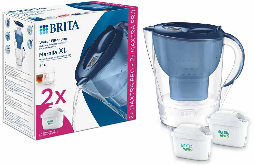 Vandens filtravimo indas Brita MARELLA XL, 3.5 l, mėlyna