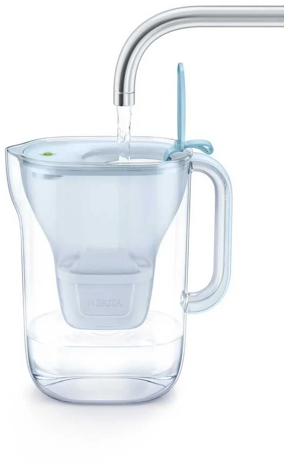 Vandens filtravimo ąsotis BRITA Style Eco 2.4L, mėlynos spalvos su 2x MAXTRA PRO filtrais +DOVANA Brita gertuvė