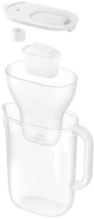 Vandens filtravimo ąsotis BRITA Style Essential 2.4L, baltas su 2x MAXTRA PRO filtrais