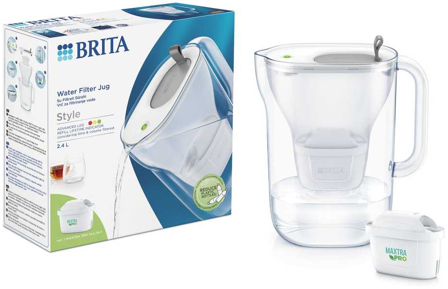 Filtravimo indas BRITA STYLE 2.4 l, MXpro pilkas