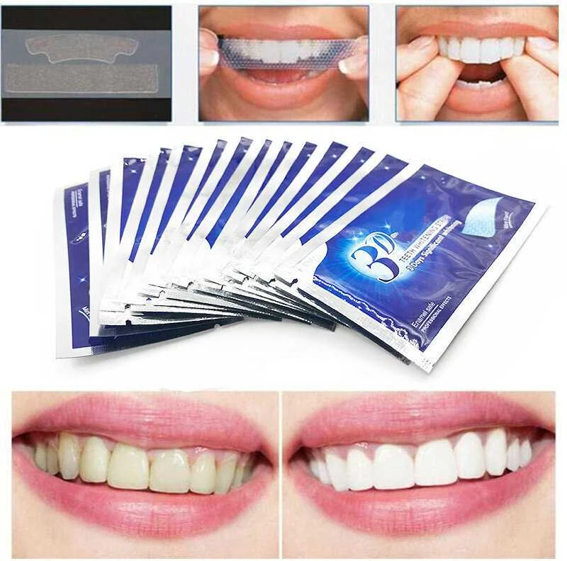 Dantų balinimo juostelės 3D Whitening 28vnt/14 porų