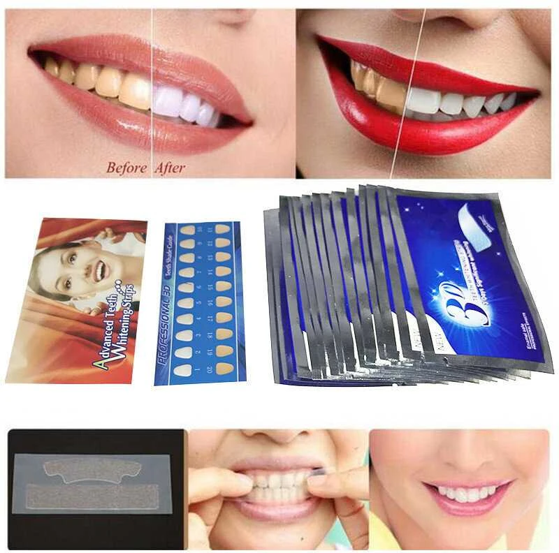 Dantų balinimo juostelės 3D Whitening 28vnt/14 porų